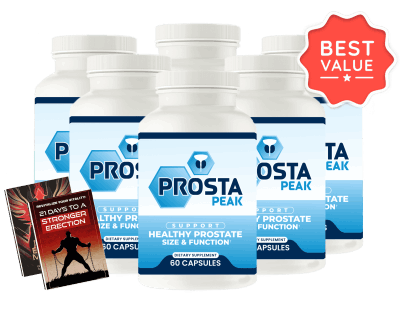 ProstaPeak 6 bottle package with 2 free bonus guides